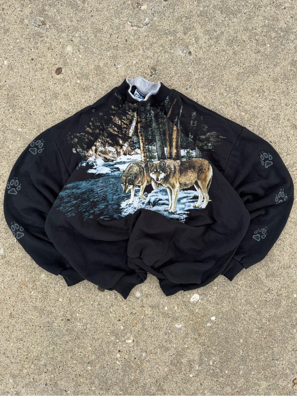 Vintage Nature Wolf Sweater